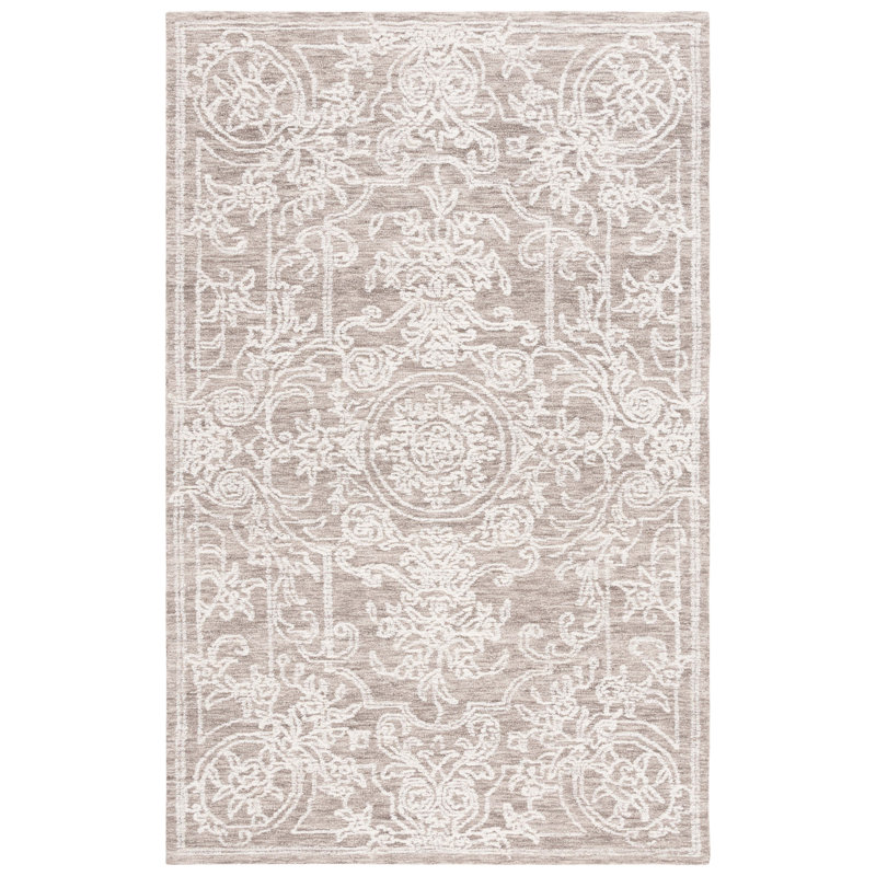 Tapis oriental en coton touffeté à la main Phillippe, Rectangle 3 pi x 5 pi