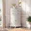 Armoire de coin en bois manufacturé blanc