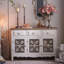 Buffet en fer et bois brun et blanc