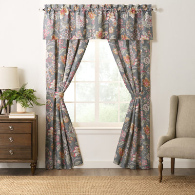 Mia Floral Tailored Drapery Panel Set