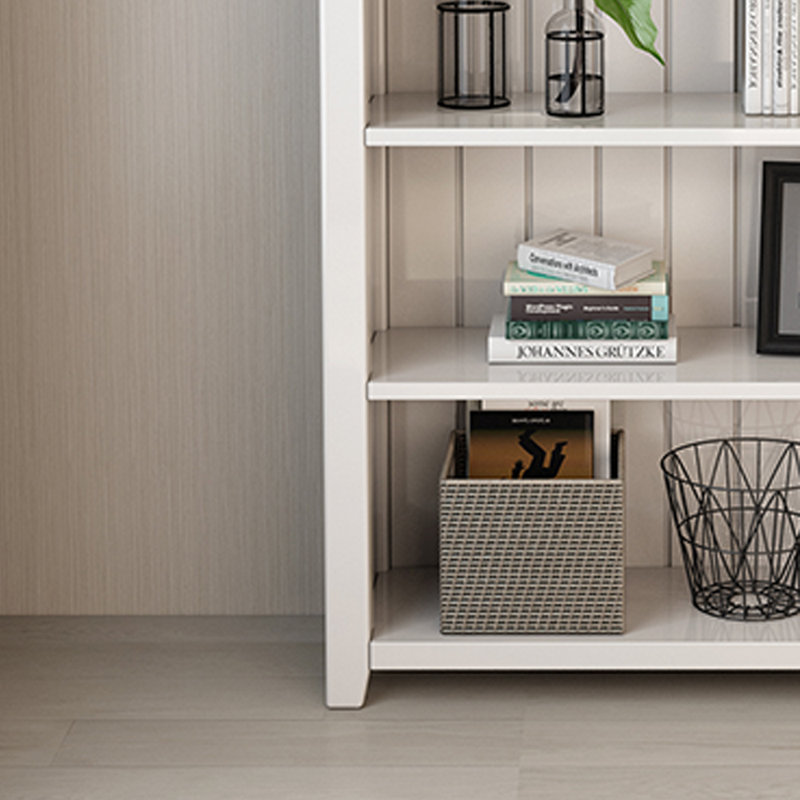Bibliothèque standard bois massif, H 78,74 po x l 31,49 po x P 12,4 po, Crème