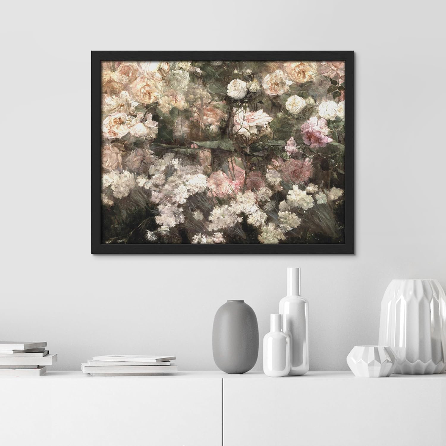 SIGNLEADER Vibrant Flower In Vase Wall Art Floral Botanical Prints ...
