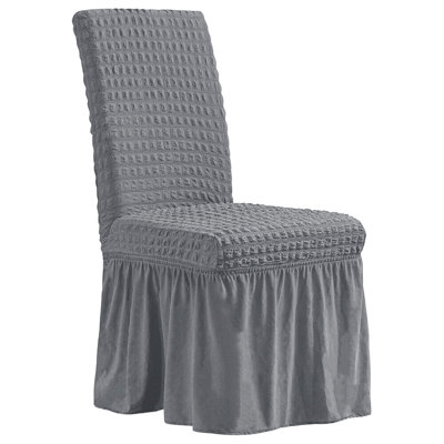 Housse pour chaise de salle à manger à coussins carrés 3D Spandex