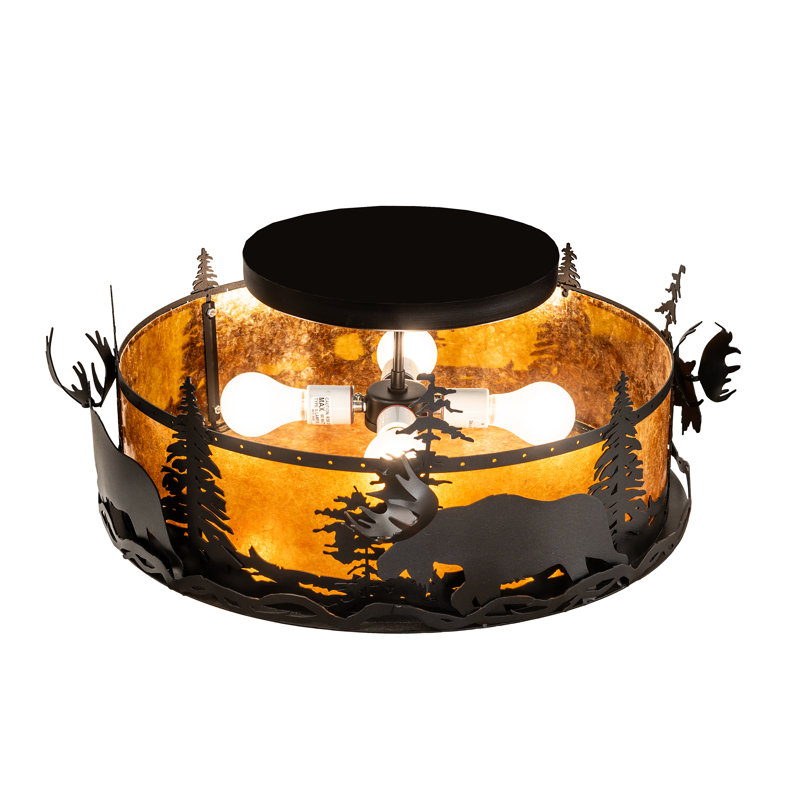 Beltzhoover 4 - Light Semi Flush Mount, Textured Black