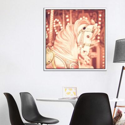 Blush Carousel Horse by Caroline Mint - Print on Canvas