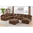 Leather Match Large Seating Modular Sectional-518680105