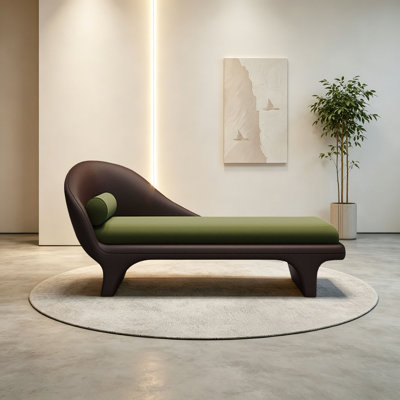 chaise longue au design minimaliste et incurvé moderne