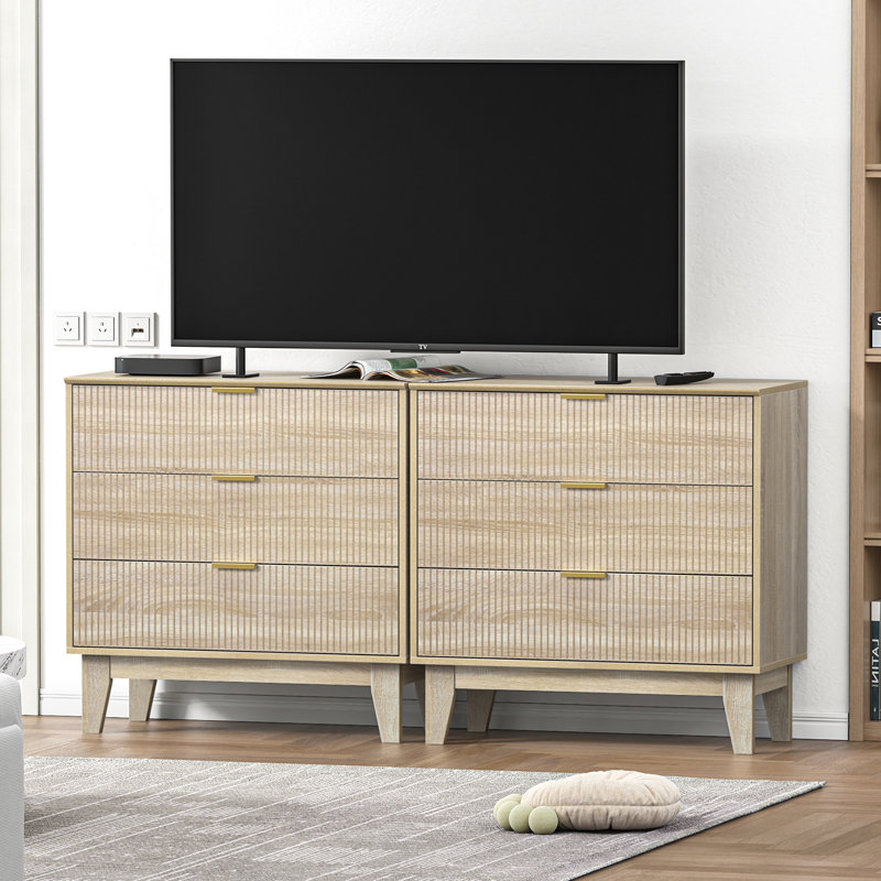 Candelario 31.5'' W 3 - Drawer Dresser, Natural