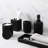 Resin Matte Black Bathroom Accessory Set