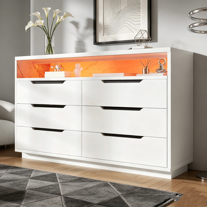 120 cm W Chest of 6 Drawers