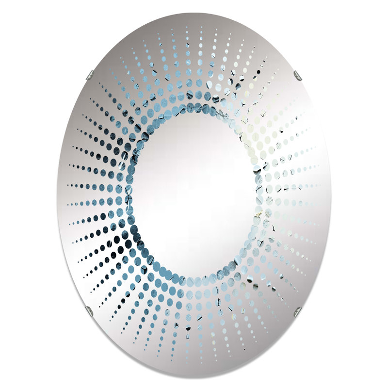 Miroir décoratif blanc et bleu, 29,5 po x 19,6 po