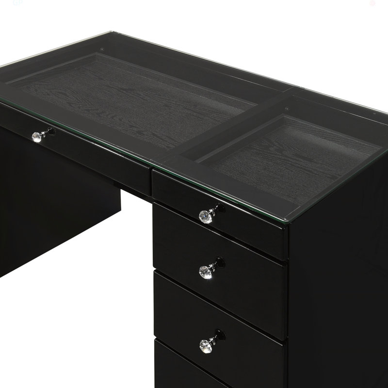 Ensemble de meuble-lavabo 1 pièce 5 pièces, Noir, noir, noir, noir