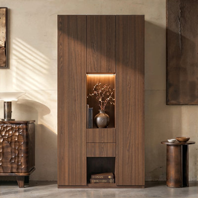 92.5''H Three-Door Bookcase