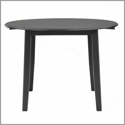 Table de salle à manger extensible ronde pour 2 à 4 personnes, table de salle à manger pliante en bois avec taille réglable, conception peu encombrante pour les petits appartements et les salles à manger - NOIR