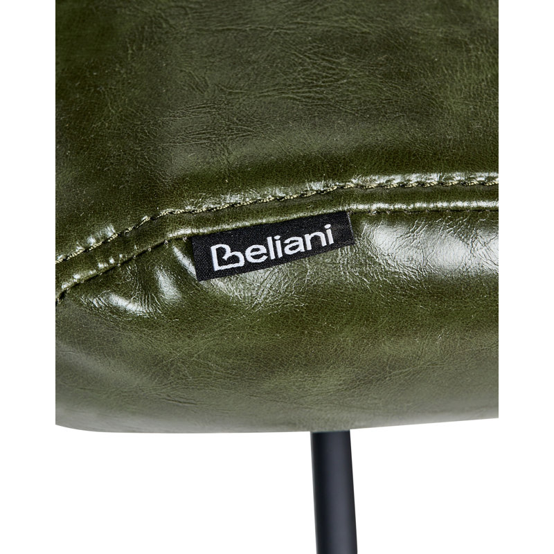 Desk Chair Swivel Faux Leather, Dark Green