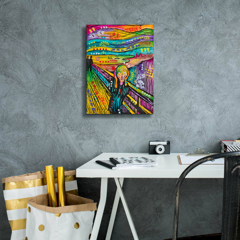 " Colourful Scream " by Dean Russo, 16" H x 12" W x 0.75" D