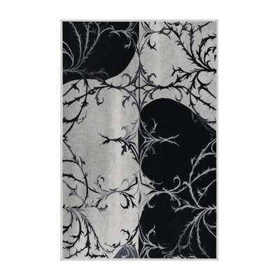 Tapis fougère étain