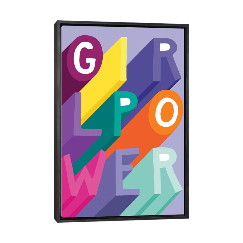 «Tween Dreamin I» par Richelle Garn - impression d'art graphique, H 26 po x l 18 po x 1,5 po, Toile avec cadre noir patiné