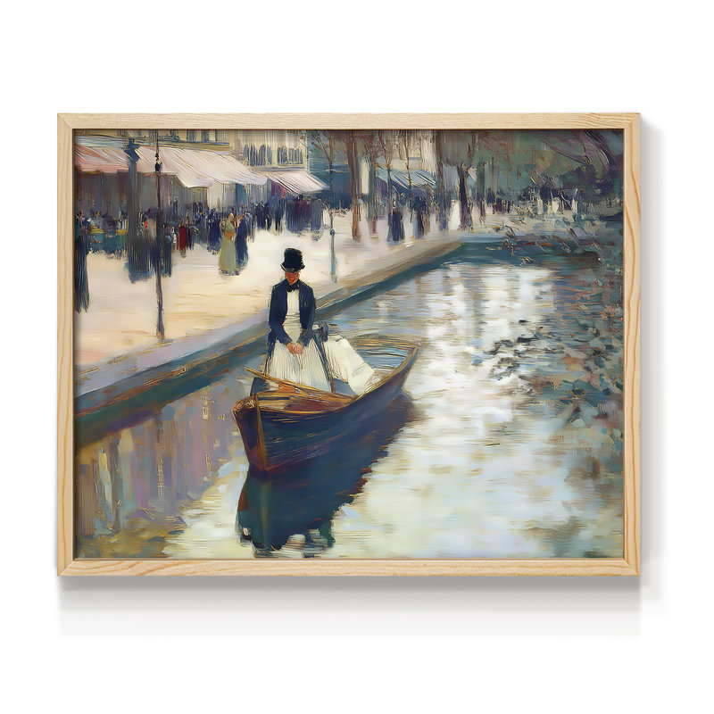 Nautical Series-XVII -Framed Print - Restickable, H 8 po x l 10 po, Naturel