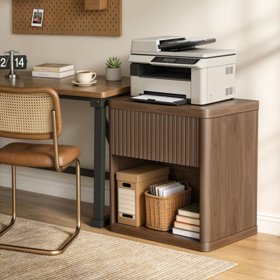 Table de chevet avec tiroir de rangement, lit cannelé, table d'appoint, grande table de chevet moderne et large, tables de chevet de style Mid-Century pour chambre à coucher, salon, canapé, bureau