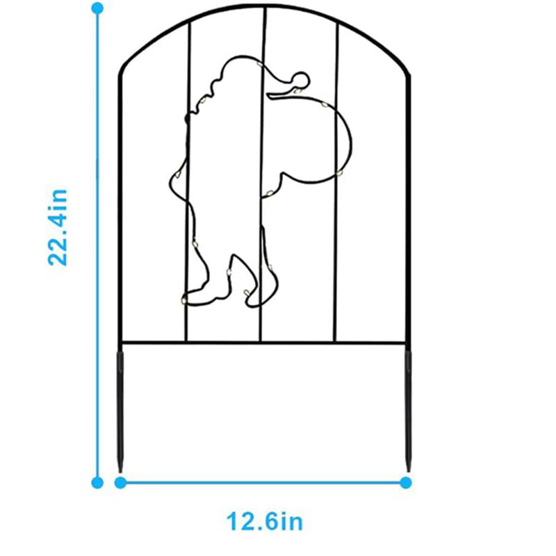Riddhi 22.4'' H x 12.6'' W Metal Fence Panels Included