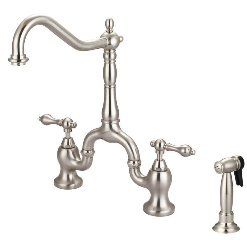 Barclay Carlton Kitchen Faucet with Side Spray, Brushed Nickel