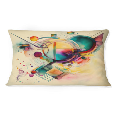 Coussin Pastel Art Deco II - imprimé géométrique abstrait