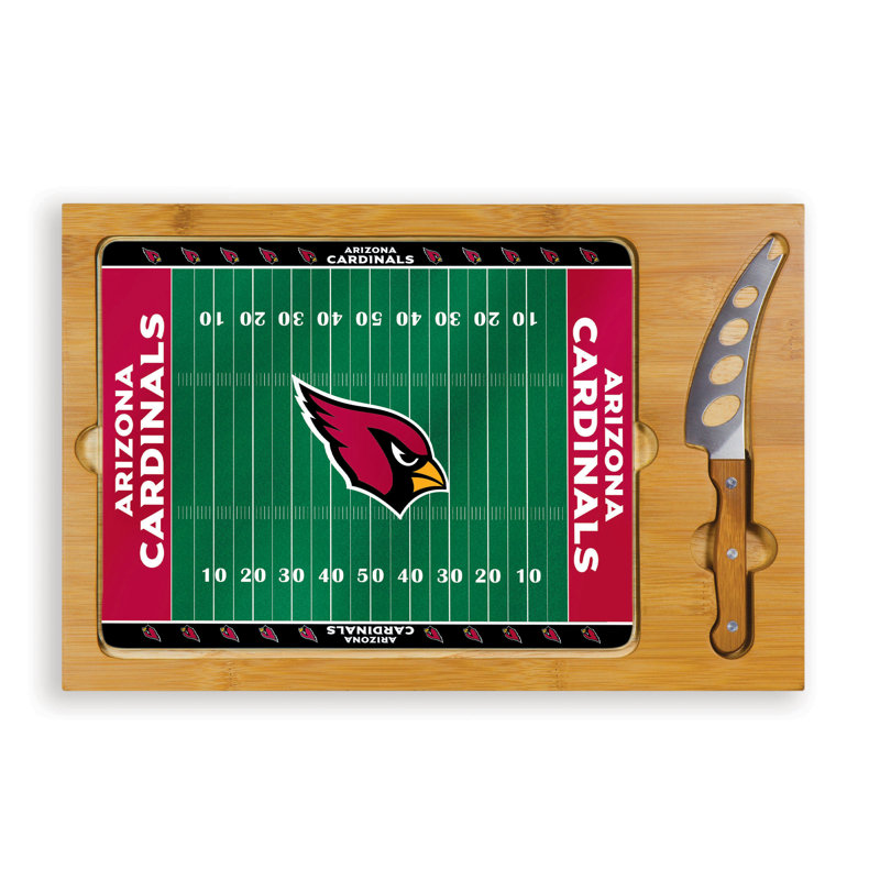 TOSCANA™ NFL Bamboo and Glass Cheese Board, Arizona Cardinals