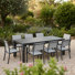 Ensemble repas d'extérieur en aluminium 9 pièces Dugas