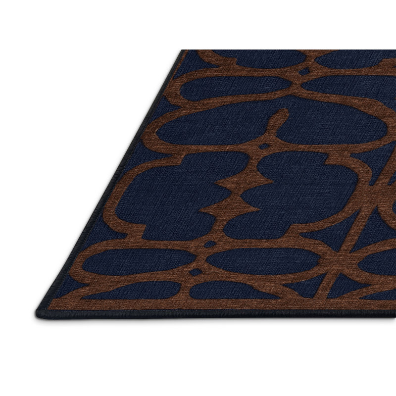Tapis gris en treillis lavable à la machine, Rectangle 7 pi x 9 pi