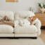 Repose-pieds Flora en chenille - beige-1317825042