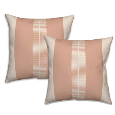 Housse de coussin Peach Stripes - ensemble de 2