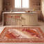 Tapis Belfry moderne à l'aquarelle abstraite orange, rouge et crème, lavable à la machine, antidérapant, à poils courts, pour l'intérieur et l'extérieur, adapté aux animaux domestiques, idéal pour le salon, la chambre, la salle à manger, l'entrée, le couloir ou le bureau.-1309312125