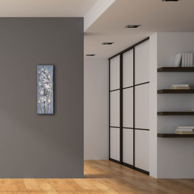 «Almond Branch 2 Slate Blue» par Silvia Vassileva, art mural sur toile