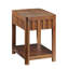 Table de bout rectangulaire 25 po avec tablette de rangement, canapé, table d'appoint et pieds en bois massif pour le salon, la chambre à coucher et le bureau-1118083599