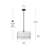 2-Light Steel Pendant Light with Fabric Shade
