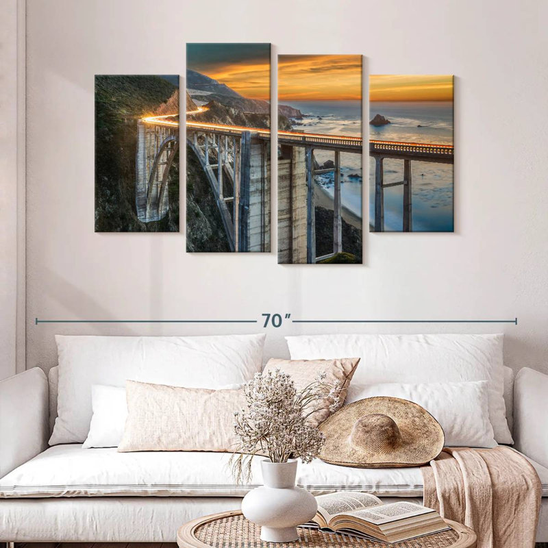 Lilie Bixby Bridge Seascape, 32" H x 52" W