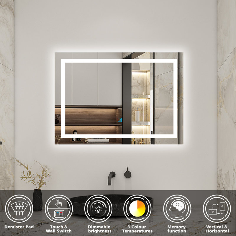 Brezinski Rectangle Mirror, 60 cm H x 90 cm W
