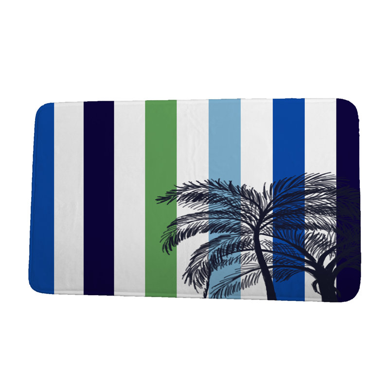Tapis de bain Hilliard, l 24 po x L 17 po, Vert