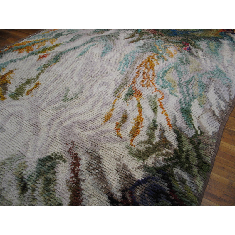 Vintage Large Rya Sweden Knotted Rug