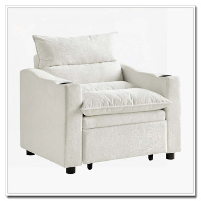 Fauteuil convertible en velours