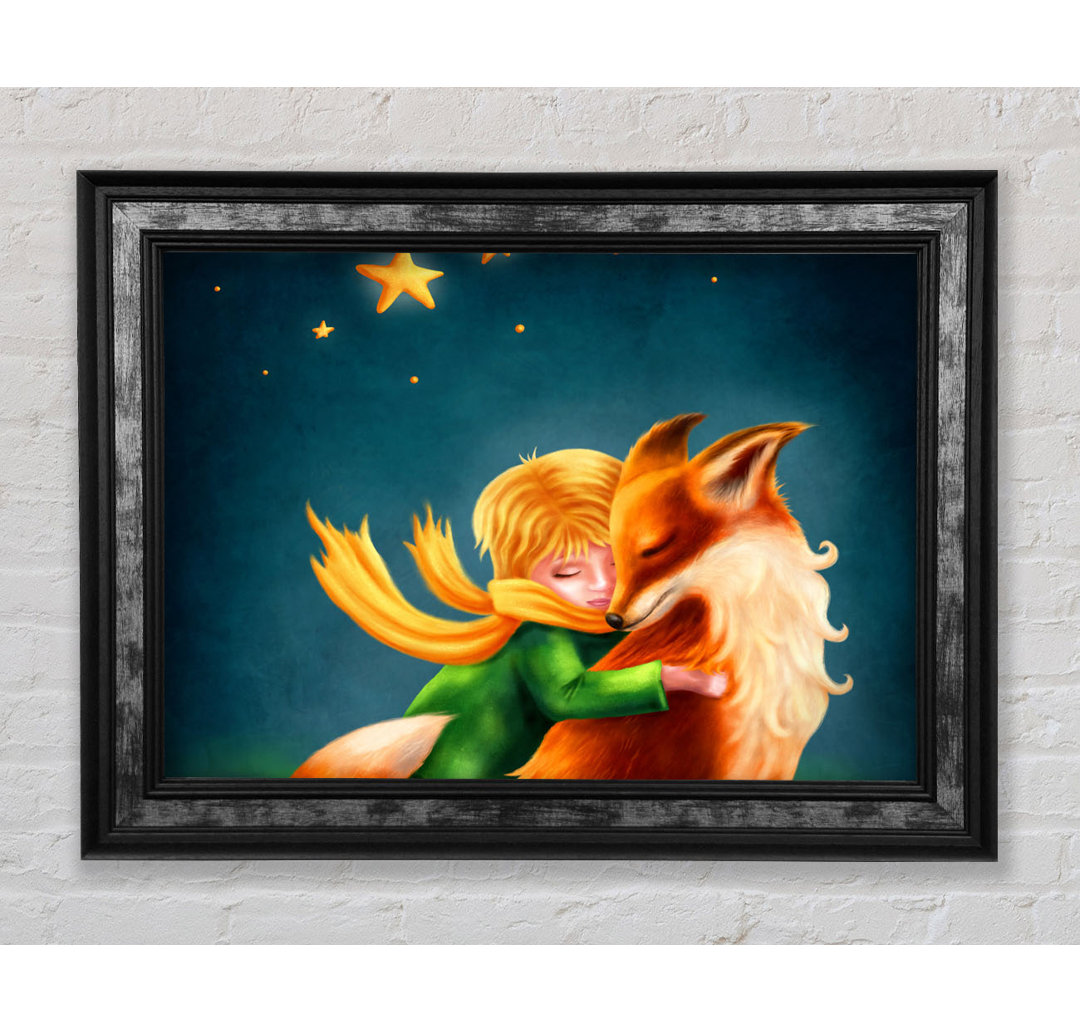 Hugging The Fox - Einzelner Bilderrahmen Kunstdrucke