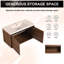Ensemble de meuble-lavabo brun avec comptoir en résine 36 po et 2 portes Brown