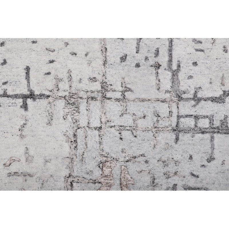 Area Rug in Gray, Rectangle 7'10" x 9'10"