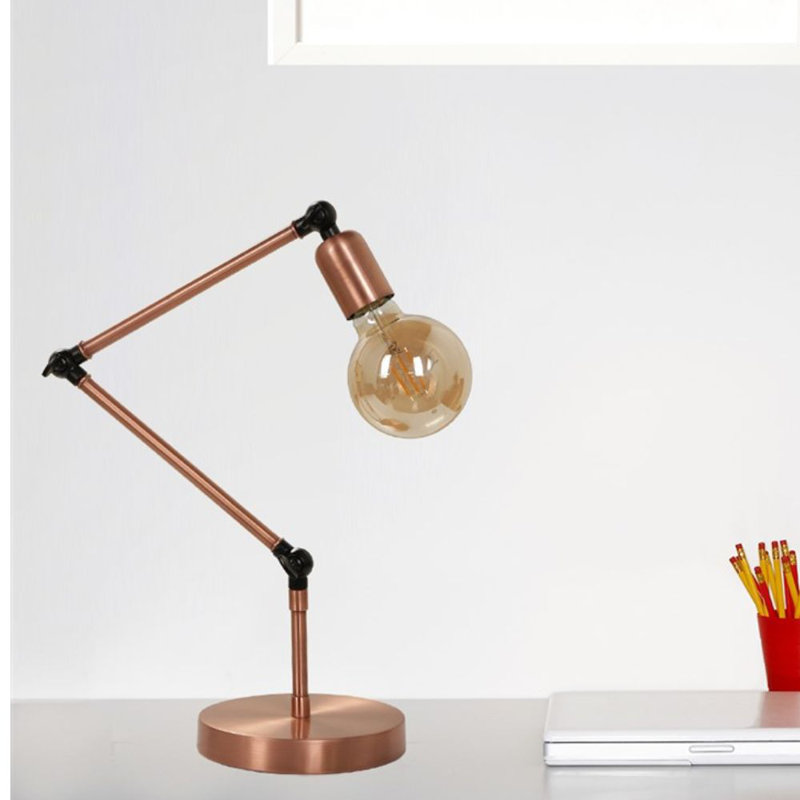 Lampe de bureau 17,72 po., Cuivre / noir
