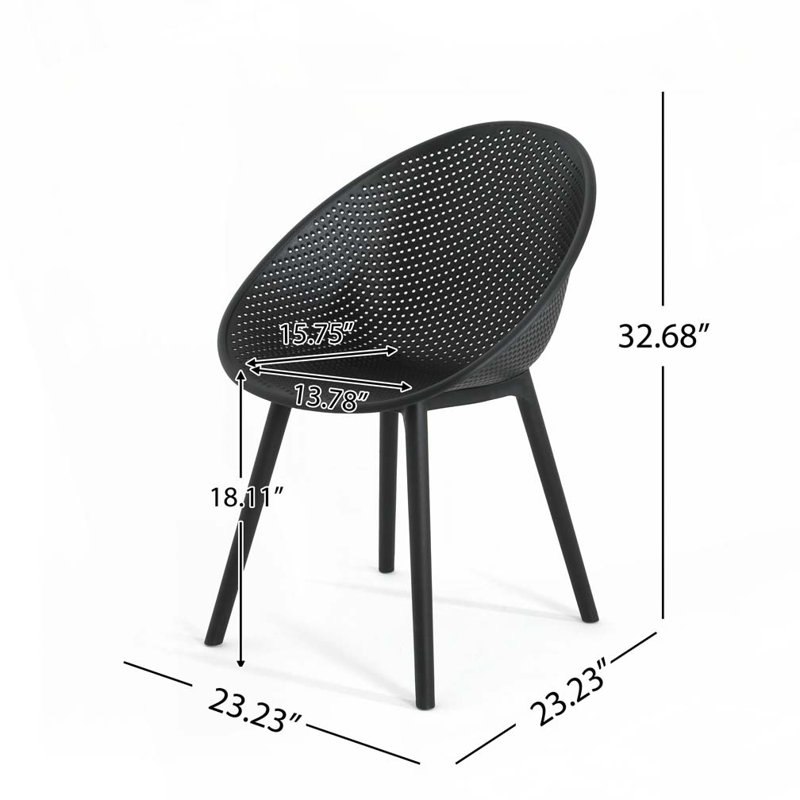 Outdoor Papasan Chair, Noir
