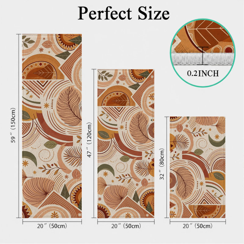 Tapis de cuisine lavables antidérapants Abstract Swirls