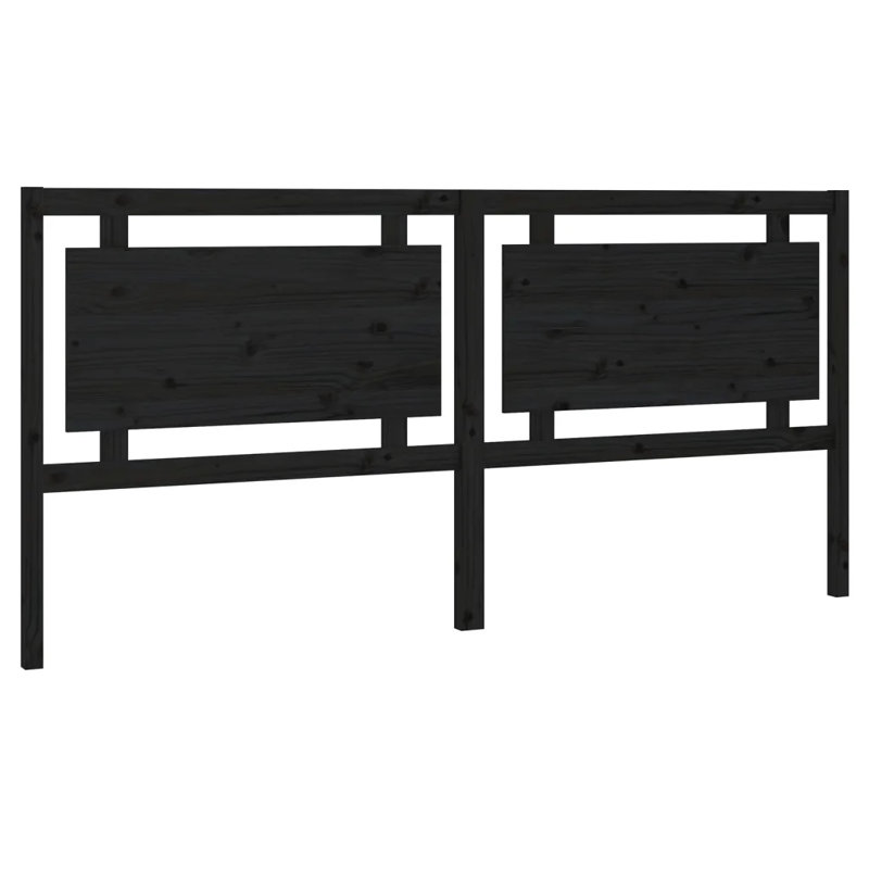 Schiavo Solid Wood Headboard, Black, 205.5 x 100 cm