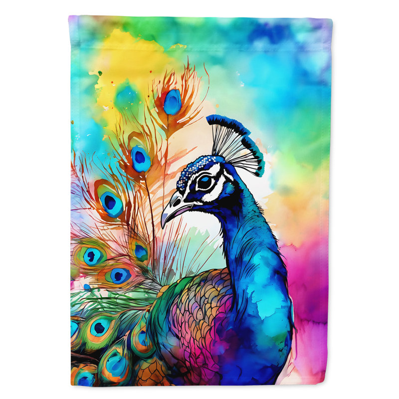 Drapeau de jardin paon hippie