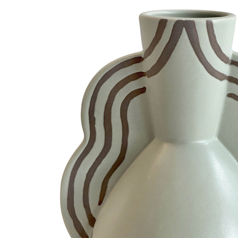 Vase ondulé en céramique
